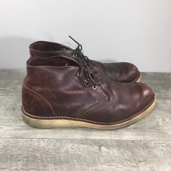 Men's Red Wing Work Chukka 3141 Briar Slick Brown Lace Up Boots Shoes Size 12 EE - Picture 1 of 11